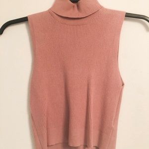 pink ribbed top